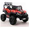 WITIT INTERIORS WITIT Auto Automobile ELETTRICA Radiocomandata ATV off-Road per Bambino Bambina Bambini XSD-1265 12V 4,5Ah Blu o Rossa 2 Motori, Bluetooth, USB, LED, Telecomando, carico Max 30 kg (Rosso)
