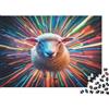 6N2X9A4S Pecora Colorata Puzzle 1000 Pezzi Cartoncino per Adulti Sfondo Multicolore Astratto Gioco di Puzzle 1000 Pezzi Relax Famiglia Regalo 38x26cm/1000pcs