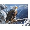 K5R8V1A4 Aquila Calva Montagna Innevata Puzzle 1000 Pezzi Gioco di Puzzle 1000 Pezzi Carta per Adulti Natura Paesaggio Beneficio Famiglia Relax Casa Regalo 52x38cm/1000pcs