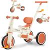 VITONIS Bicicletta senza pedali da 1 anno, triciclo 5 in 1 con barra di spinta per bambini, bicicletta senza pedali per bambini piccoli, regalo per bambini e bambine