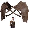 Joygoodta Armatura da Cavaliere, Armatura a Spalla Doppia con spallaccio Regolabile in Finta Pelle PU Medievale, Vichingo Vintage per Cosplay, Gioco di Ruolo