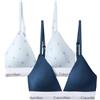 Calvin Klein Lightly Lined Triangle 2pk Lv00qf9363 Triangolo Donna (Pacco da 2)