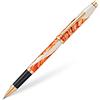 CROSS Wanderlust - Penna roller ricaricabile con tappo a scatto, in metallo, con appuntamenti placcati oro rosa 23 carati, punta a sfera media, include confezione regalo premium e cartuccia nera, 1