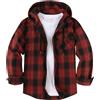 SwissWell Camicie Flanella da Uomo Camicie Quadri con Cappuccio Cerniera Camicia a Maniche Lunghe Felpa con Cappuccio Giacca Camicia da Boscaiolo Lavoro Escursionismo Campeggio