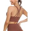 icyzone Reggiseno Sportivo Donna Imbottito,Cinghie Incrociate Senza Ferretto Sportivo Top Yoga Palestra