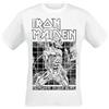 Iron Maiden Sit Tour 86/87 Uomo T-Shirt Bianco 100% Cotone Regular