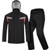 Taoyoule Tute Impermeabili da Uomo Giacca Antipioggia e Pantaloni Cappotti Antipioggia Leggeri con Cappuccio Set Impermeabile per Andare in Bicicletta