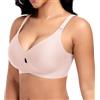 DOCUMO Reggiseno per le donne Reggiseno push-up senza ferretto Reggiseno senza cuciture con supporto e sollevamento goccia d'acqua Bralette scollo a V T Shirt Bralette, Goccia D'Acqua Rosa, XX-Large