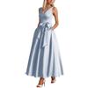 Generic Abito da donna elegante in raso, per occasioni festive, cocktail, da ballo, design comodo, di alta qualità, slim fit
