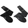 CALZE PRESTIGE Calze uomo lunghe a coste 100% PURA LANA MERINOS EXTRAFINE. (2 PAIA) - 45/47, Nero + Fumo