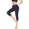 Geyuwoz Capri Leggings Donna 3/4 Leggins Sportivi in Cotone 1-Pack MBU M | Pantaloni Capri Donna Estivi, Pancia Opaco Pizzo Leggings Yoga, Elastici Morbido per Sportivi o Casual, Neri Bianco