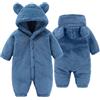 Yaopelky Neonato Orso Snowsuit Neonato Pile Romper Bambino Tuta con cappuccio Inverno Caldo Outwear per Ragazze Ragazzi 0-12M