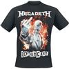 Megadeth Ransome Note Uomo T-Shirt Nero 100% Cotone Regular
