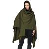 BEAUTELICATE Poncho da donna medievale, misto lana, mantello con cappuccio, unisex, cardigan, oversize, stile retrò, con nappe, per Halloween, gotico, wiking, cosplay