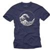 MAKAYA Maglietta Uomo con Stampa Onda Kanagawa Surfstyle Tshirt Divertente Cotone Mare