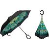 Braty Decorations Ombrello con manico a forma di C, pavone, L