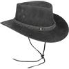 Pamposh Cowboy Cappello per Uomo e Donna-Premium Pelle Australiano Cappello-Fatto a Mano Leggero Western-Modellabile Tesa Larga Cowgirl