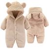 Yaopelky Neonato Orso Snowsuit Neonato Pile Romper Bambino Tuta con cappuccio Inverno Caldo Outwear per Ragazze Ragazzi 0-12M