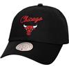 Mitchell & Ness NBA Lay Low Strapback Cap Chicago Bulls Black, Nero , Taglia unica
