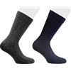 CALZE PRESTIGE (2 PAIA) Calze uomo corte tinta unita in pregiatissimo filato lana-cashmere -100% Made in Italy