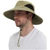 Wmcaps Cappello Pescatore Uomo e Donna Tesa Larga Boonie Uomo Cappelli Anti UV Protezione Solare Estivo Safari, Militare Cappellino Montagna e Trekking Cowboy Bucket Hat (Kaki)