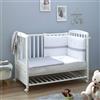 Cuoricini Lettino Praim Co Sleep Bianco con decoro Tortora di Cuoricini