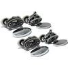 Linwnil Linwil, set di 4 rotelle doppie per porta del box doccia, in lega di metallo, forma ovale, 23 mm