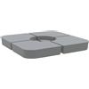 Tecno Arredo 3 Outdoor Set Base per Ombrellone 4 pz con Supporto a Croce 100 kg PP