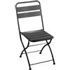 Vacchetti Sedia metallo Rovigo pieghevole antracite cm44x53h45/86 Vacchetti