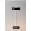 Tecno Arredo 3 Lighting LAMPADA DA TAVOLO RICARICABILE LED COCKTAIL NERA 2,2W 192LM 3000K DIMM. IP54 29,5X12X12CM