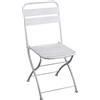 Vacchetti Sedia metallo Rovigo pieghevole bianco cm44x53h45/86 Vacchetti