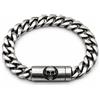 FREELANCE JW BRACCIALE LINK CUBAN IN ACCIAIO INOX CON CHIUSURA A TESCHIO - ARGENTO/ACCIAIO