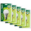 Beghelli - SUPER Led Lampadina Led E27 Luce Calda, Lampadina Led a Goccia 15W, 1500lm, 3000K, 5 Pezzi