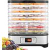Nictemaw Disidratatore da 400 W con regolatore di temperatura, disidratatore senza BPA per alimenti, carne, frutta e verdura, 8 piani
