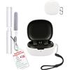 toergy Custodia antiurto impermeabile in silicone per Anker Soundcore P20i, cover morbida e sottile con cordino, portachiavi e kit di pulizia, bianco