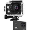 FACAIIO Action Camera 4K 30fps, WiFi impermeabile 16x6x23cm (Nero) | 4K 30fps per video ultra HD, design subacqueo impermeabile, corpo compatto 16 x 6 x 23 cm, connettività WiFi integrata