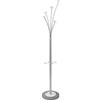 Alba Festy PMFESTY2 BC Appendiabiti da terra con 5 Pomoli, Bianco con Grigio, 38 x 38 cm x 187 cm