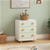 [en.casa] Cassettiera per Cameretta 55x41x66 cm Verde Menta | Comò con 3 Cassetti, Comodino a Misura di Bambini, Archiviazione, Piedini in Legno di Pino, Mobiletto Contenitore