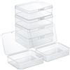 Winter Shore Scatole Plastica con Coperchio Piccole (6 Pezzi) | Scatole Plastica Organizer con Chiusura a Cerniera per Perline, Oggetti Artigianali, Accessori, 9,5 x 6,5 x 2,6 cm