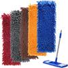 TranRantic 5 Pezzi Panni per Mocio in Microfibra di Ricambi, 5 Colori | Panni Lavapavimenti per Pulizia a Secco e a Umido, Copri Mocio ad alto Assorbimento d'acquaper Tutti i Tipi di Pavimento