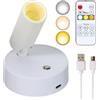 MIOBLUE Faretto LED di ricarica USB, con telecomando,3 temperature di colore, intensità variabile, wireless, con funzione timer, adatto per arte, piante, ritratti,1 pezzo