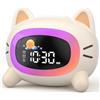 LIORQUE Sveglia per Bambini con Luce Notturna, Rumore Bianco, Ricaricabile | Doppia Allarme, Modalita Weekend, Macchina 25 Suoni, Allenamento Sonno, Design Coniglio, Cavo USB-C Incluso
