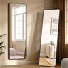 Hzuaneri Specchio a Figura Intera con Supporto, 160×50 cm, Nero
