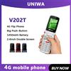 UNIWA V202T Telefono Cellulare 4G con Tasti Grandi e Doppio Schermo, Telefono a Conchiglia alla Moda per Anziani, Batteria 1450mAh, Funzione SOS