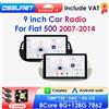 OSSURET Autoradio da 9 pollici Android 12 per FIAT 500 2007-2015 Audio Stereo GPS Multimedia Player DSP WIFI Bluetooth CarPlay 4G-LTE