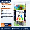 ZoeRax 200/100/50PCS Connettore Pass-Through RJ45 Cat6, Connettori Modulari RJ45 con Foro da 1,1 mm per Cavi UTP/STP Solidi o Intrecciati