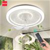 IRALANA Semplice 360 ° Ventilatore da soffitto con rotazione Ventilatore da soffitto moderno e intelligente con luce Ventilatore domestico con telecomando Luce a LED dimmerabile