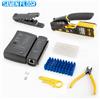 seven floor Kit di strumenti a crimpare RJ45 8 in 1, strumento di crimpatura, tester per cavi, tagliafili, lame, 50 connettori Cat 6 e stivali antistrappo