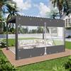 GKXLH Telo impermeabile resistente con cerniera 650 g/m2 Telo trasparente Tenda in PVC per esterni resistente alle intemperie per portico, pergola, garage