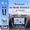 Junsun Autoradio Junsun per SKODA Octavia 3 A7 2013-2018 360 ° Sistema Intelligente per Auto con Telecamera Panoramica, Schermo Wireless CarPlay, Android Auto, Stereo GPS, Navigazione RDS, SWC, 4G-LTE,